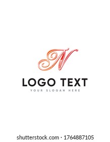Script circus letter type N logo template, Vector logo for business and company identity 