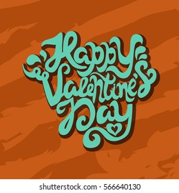 Script concept quote with text Happy Valentines Day. Vector illustration