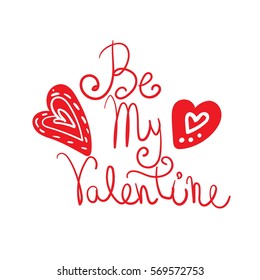 Script concept quote with text Happy Valentines Day. Vector illustration