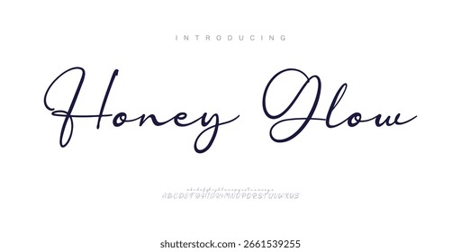 Script Elegant Signature Typeface. Lettering signature font isolated on background. brush style alphabet. Vector logo letters.
