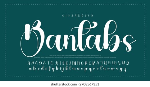 Script Elegant Signature Typeface. Lettering signature font isolated on background. brush style alphabet. Vector logo letters.  