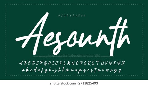 Script Elegant Signature Typeface. Lettering signature font isolated on background. brush style alphabet. Vector logo letters.  