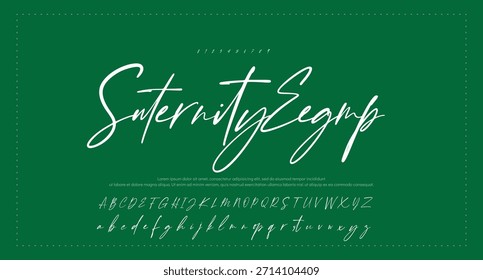 Script Elegant Signature Typeface. Lettering signature font isolated on background. brush style alphabet. Vector logo letters.