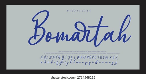 Script Elegant Signature Typeface. Lettering signature font isolated on background. brush style alphabet. Vector logo letters.  