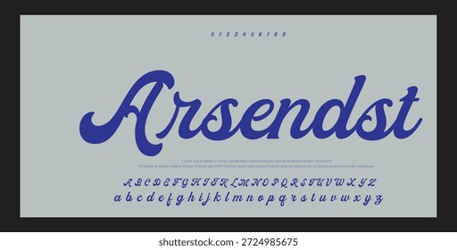 
Script Elegant Signature Typeface. Lettering signature font isolated on grey background. brus style alphabet. Vector logo letters. 