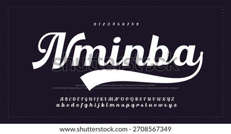 Script Elegant Signature Typeface. Lettering signature font isolated on background. brush style alphabet. Vector logo letters.  