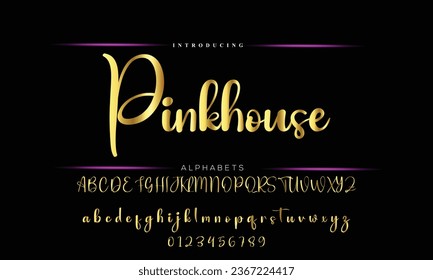 script font design. Vector alphabet.