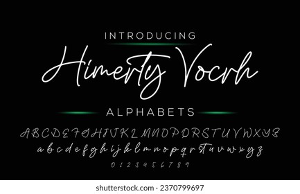 script font design. Vector alphabet.