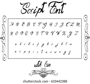 Script Font - Vector