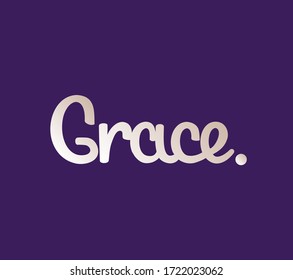 Script girl name Grace for invitation cards, thank you cards, and other print.