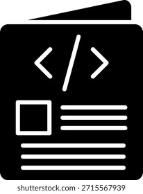 Diseño de iconos de estilo de glifo de script