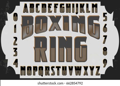 script handcrafted vector calligraphy font typeface,vector,labels,illustration,letters,grunge,graphics,banners,vintage in design with decoration named boxing ring