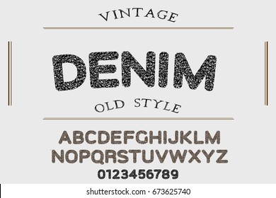 script handcrafted vector calligraphy font typeface,vector,labels,illustration,letters,grunge,graphics,banners,vintage in design with decoration named denim