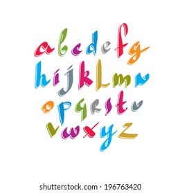 Script handwritten font vector, vector alphabet letters.