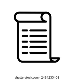 Script icon design in filled and outlined style