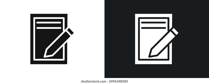 Script icon linear graphics set vector in black