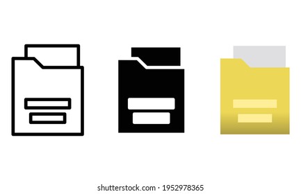 script icon, movie script vector, movie scenario symbol with various styles