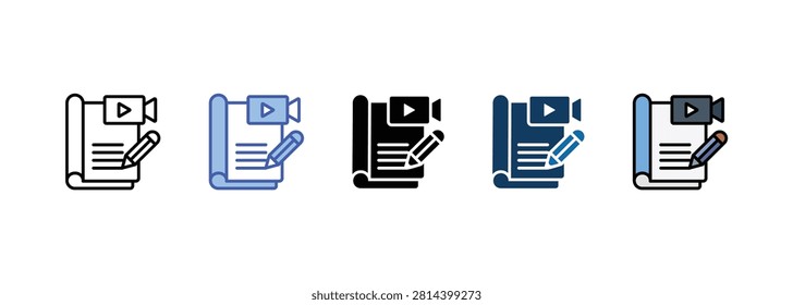 Script icon sets collection multiple style

