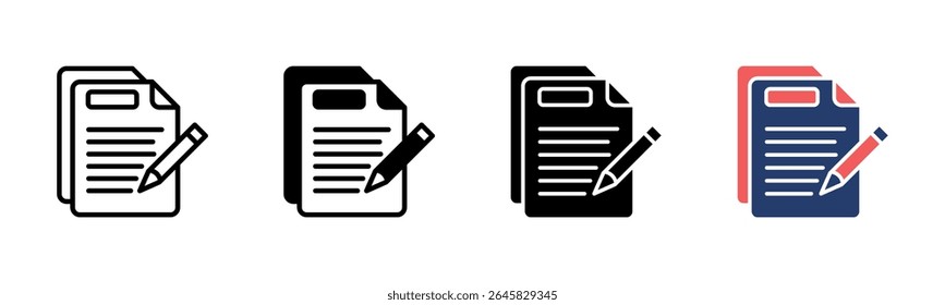 Coleção de vários estilos da folha de ícone do script