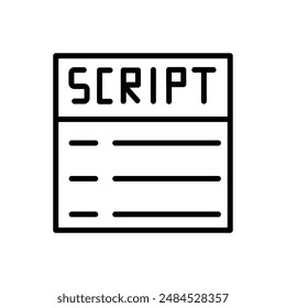 Script Icon, geeignet für Schreiben und Literatur Themen