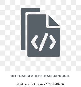 Script icon. Trendy flat vector Script icon on transparent background from Programming collection. 