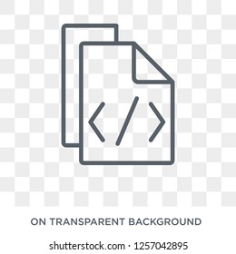 Script icon. Trendy flat vector Script icon on transparent background from Programming collection. High quality filled Script symbol use for web and mobile