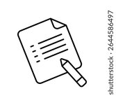 Script Icon vector stock illustration