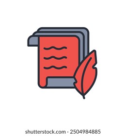 script icon. vector.Editable stroke.linear style sign for use web design,logo.Symbol illustration.