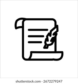 script icons. simple line vector illustration