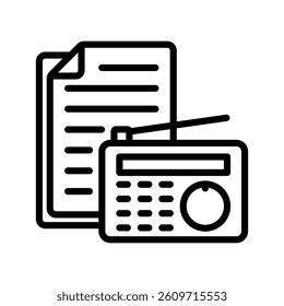 Script Line Vector Illustration On White Background.