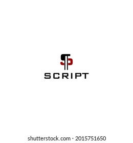 script logo design with paragraph icon in typing