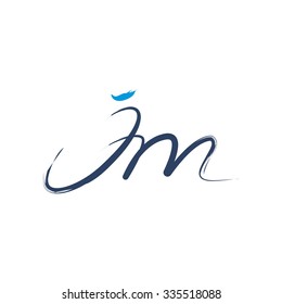 script logo of letter j and m