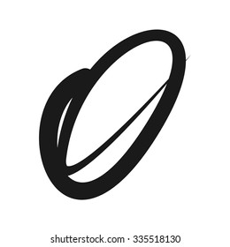 script logo of letter O