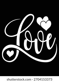 Guión Amor Corazón Lindo Romántico Valentine Tipografía