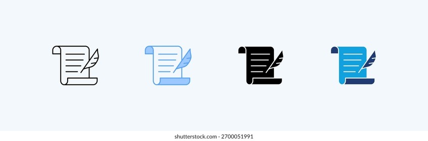Script Multiple Icon Illustration Vector