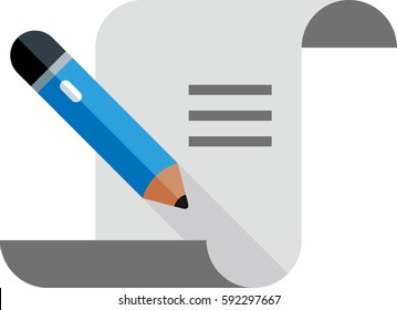 Script With Pencil Icon