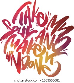 Script "Take My Soul". This awesome script would be perfect for background or clothes print.