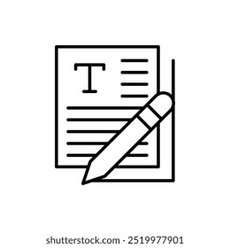 script thin outline icon vector design good for web or mobile app