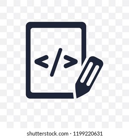 Script transparent icon. Script symbol design from Programming collection. Simple element vector illustration on transparent background.