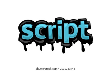 SCRIPT vector graffiti writing on white background