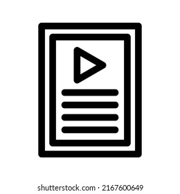 script video icon or logo isolated sign symbol vector illustration - high quality black style vector icons
