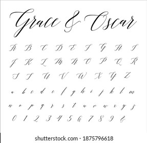 Script Wedding Vector Cursive Font