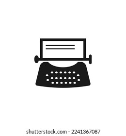 script writer icon, vector icon glyph, silhoutte