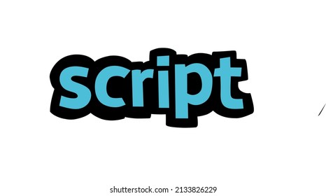 SCRIPT writing design on white background