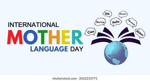 Scripted Beauty: Exploring Languages Around the Globe. International Mother language day, celebration banner