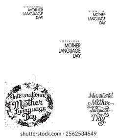 Scripted Beauty: Exploring Languages Around the Globe. International Mother language day, celebration banner