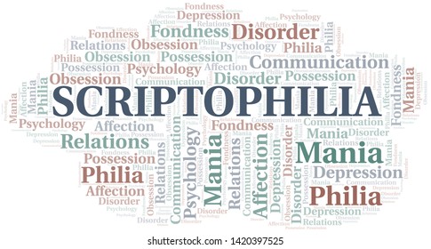 Scriptophilia word cloud. Type of Philia.