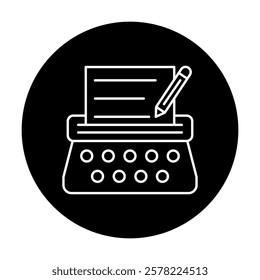 Scripts and Stories Icon. Content Writing and Creative Storytelling Illustration for Media and Literature.