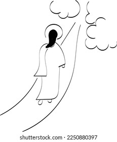 Scripture Illustration. The message of the Gospel of Jesus Christ. Bible lesson for kids. 
