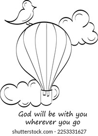 Scripture Illustration for Tattoo design. The message of the Gospel of Jesus Christ. Bible lesson for kids.